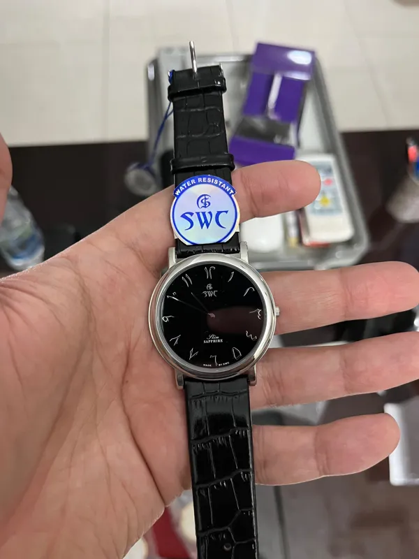 ساعت مچی بند چرم swc