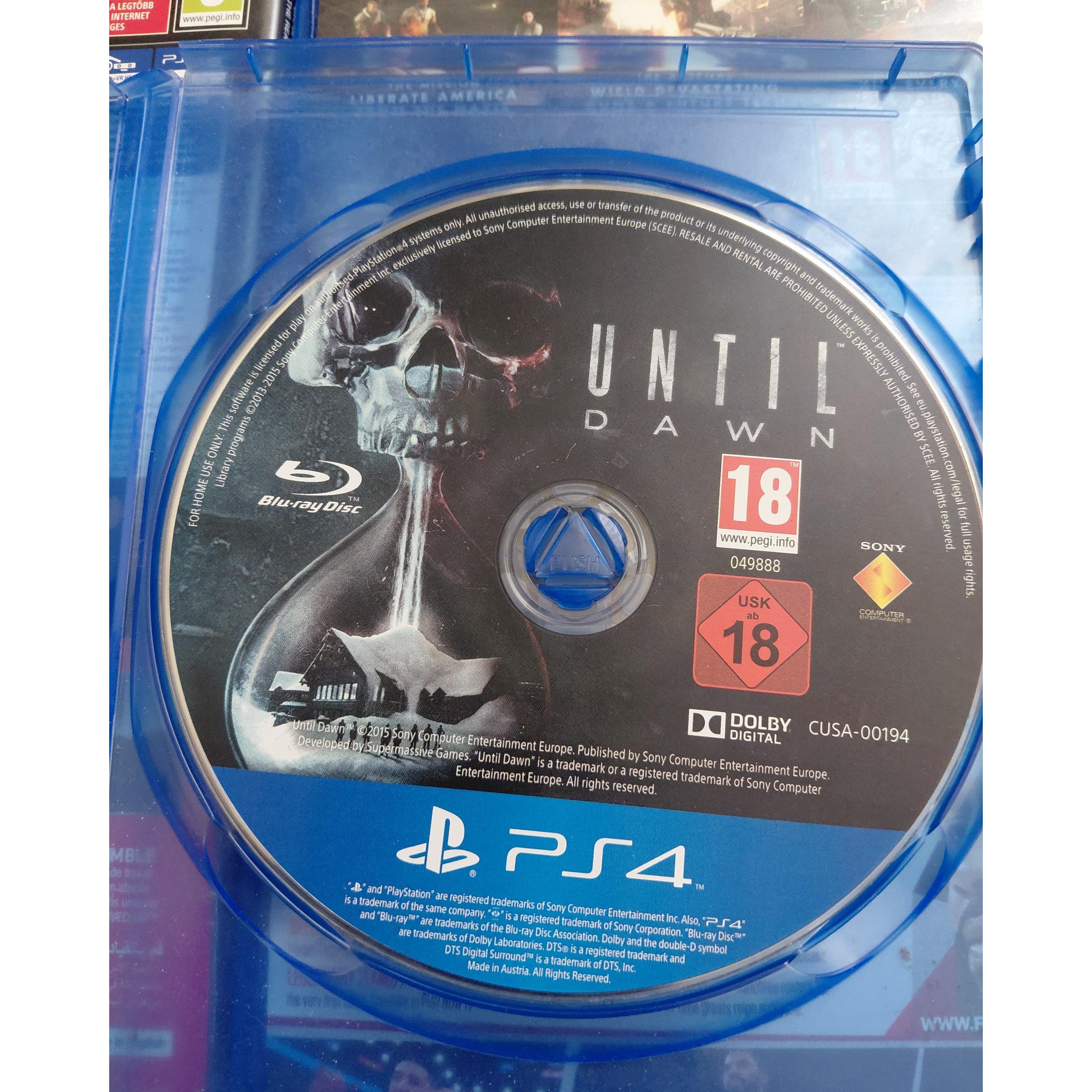 دیسک UNTIL DAWN بدای ps4