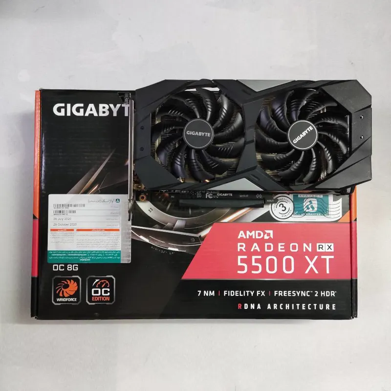 Gigabyte Rx 5500xt 8G گارانتی آواژنگ