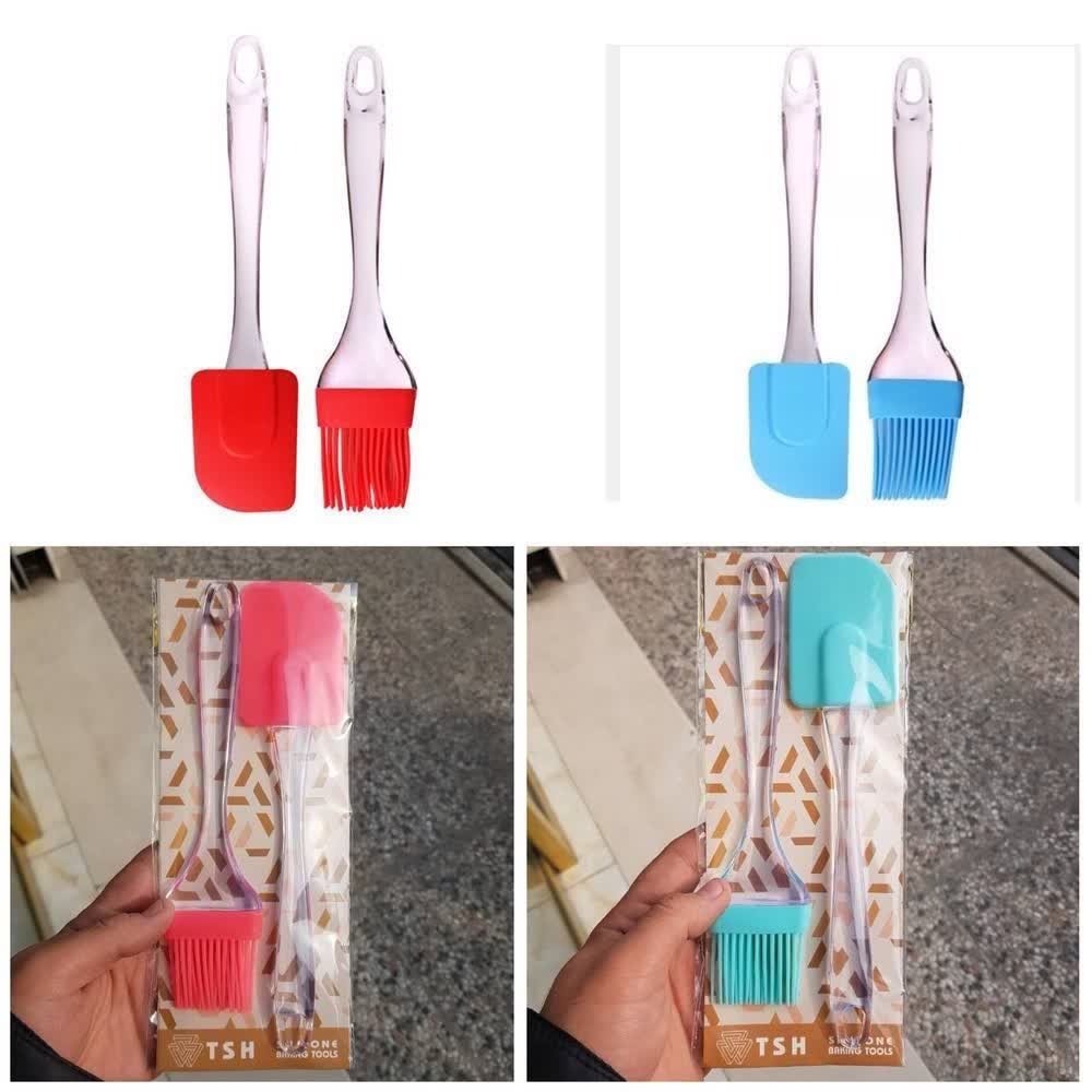 فرچه و لیسک جفتی سیلیکونی شفاف آشپزی بزرگ