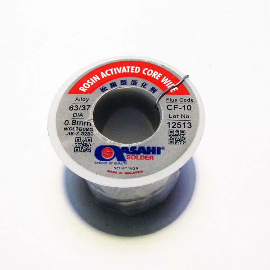 سیم لحیم 100 گرمی آساهی 0/8 میل