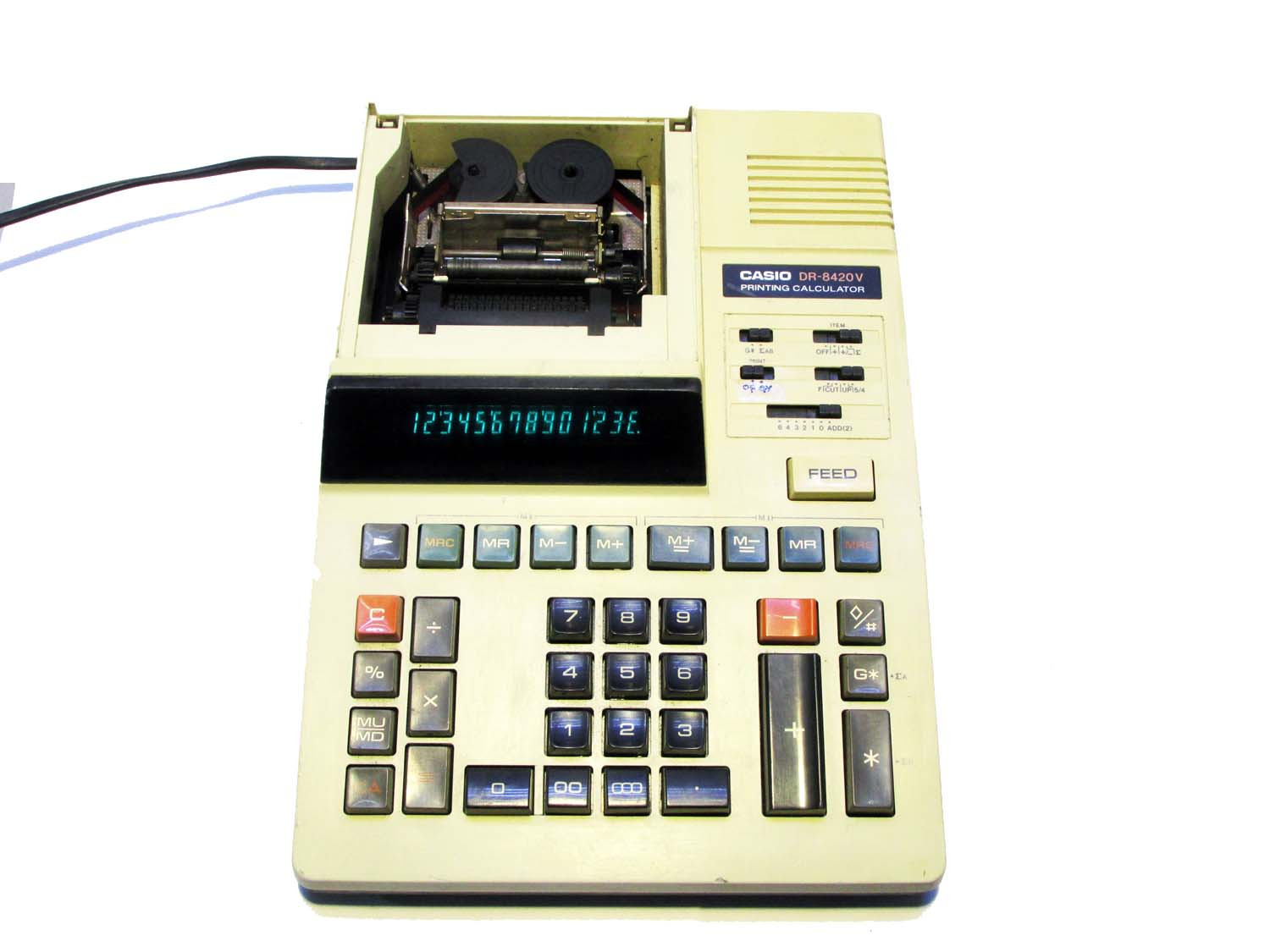 ماشین حساب چاپگر دار 2 رنگ کاســیو سالم