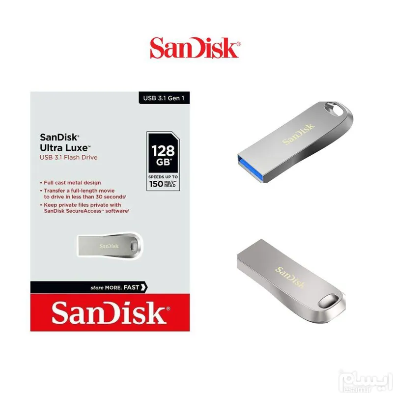 فلش مموری سن دیسک مدل SanDisk Ultra Luxe 128GB