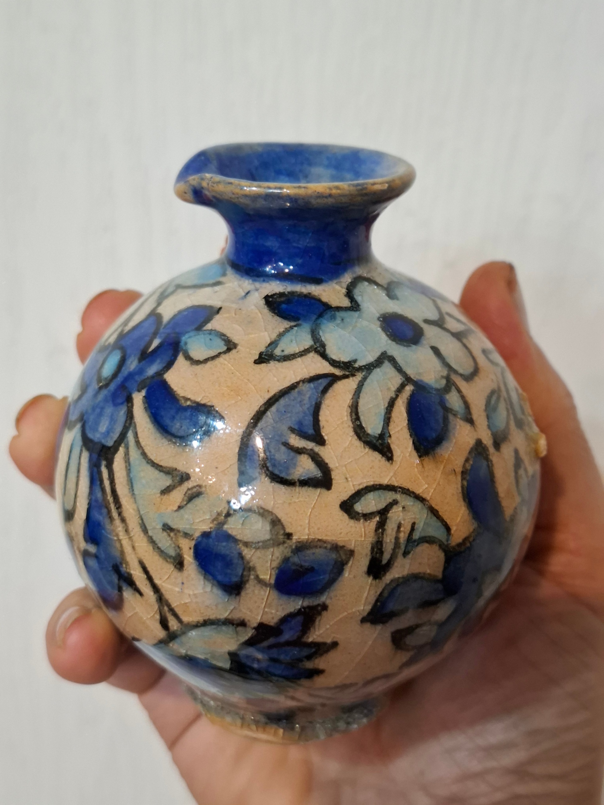 گلدان نقاشی لعاب
