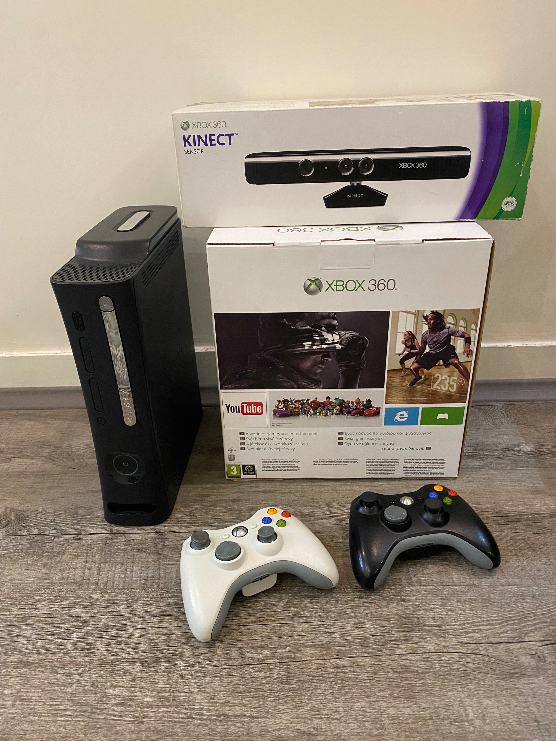 Xbox 360 elite با kinect و بازی