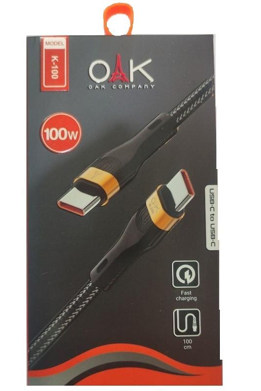 کابل شارژ 100 وات OAK مدل K100