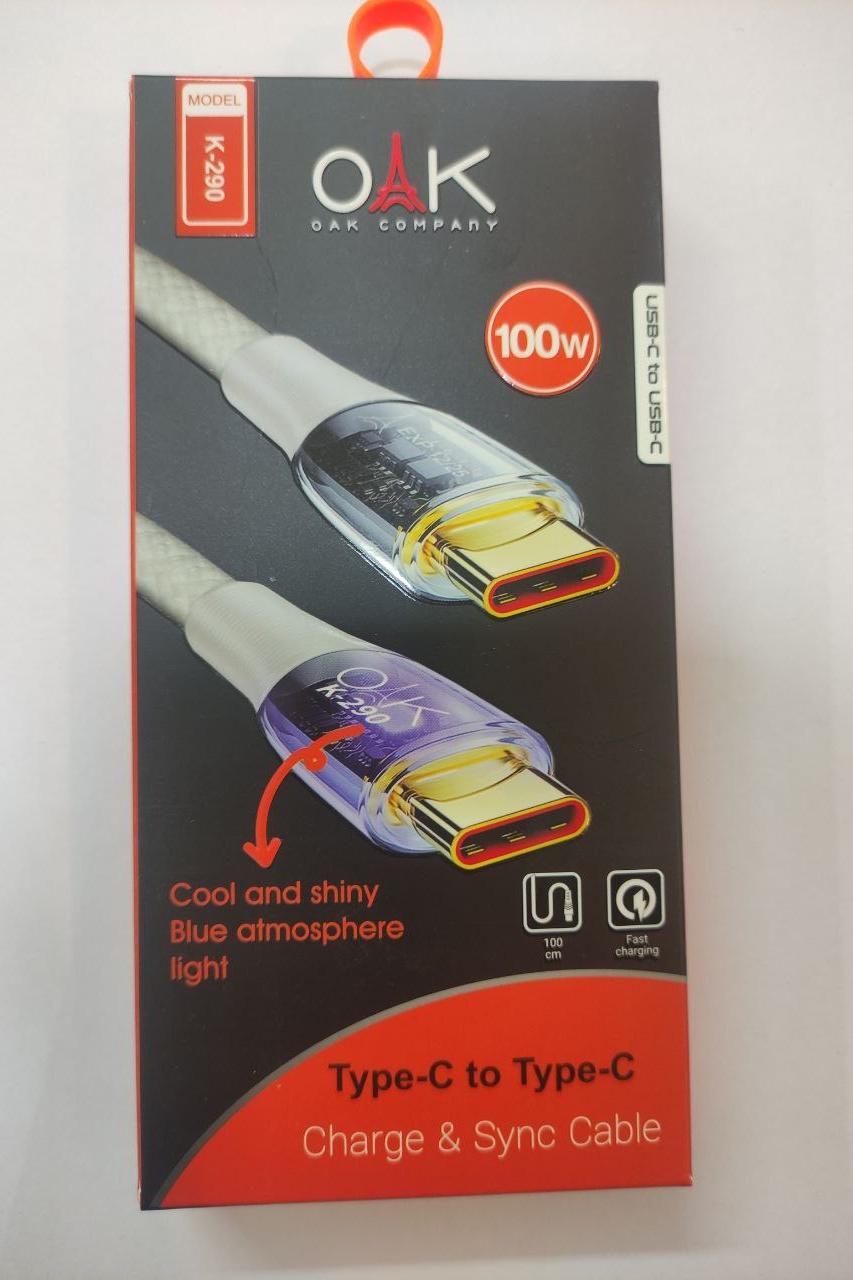 کابل شارژ 100 وات OAK مدل K290