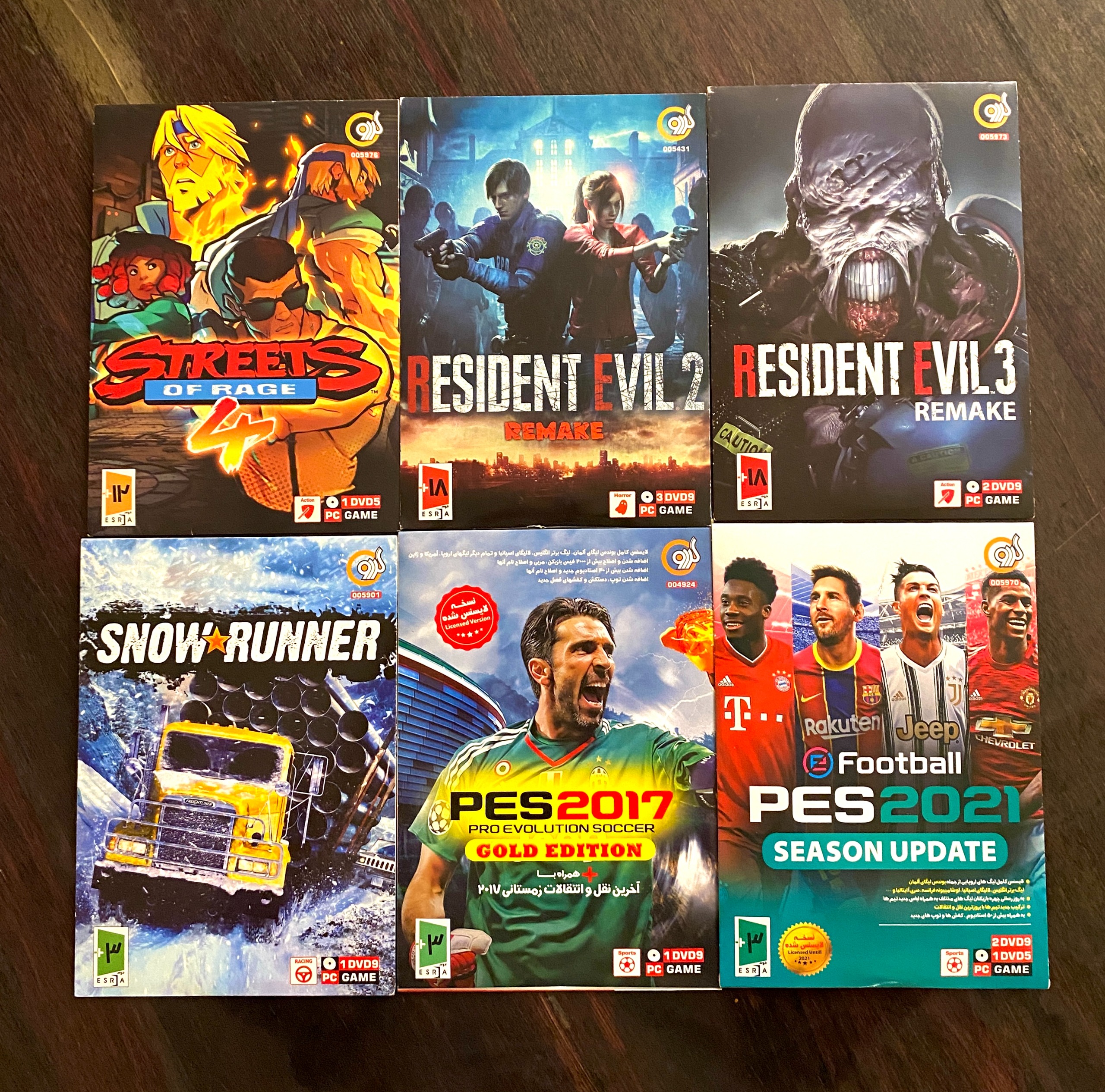 6 عدد بازی کامپیوتری Evil 2 / Evil 3 / PES