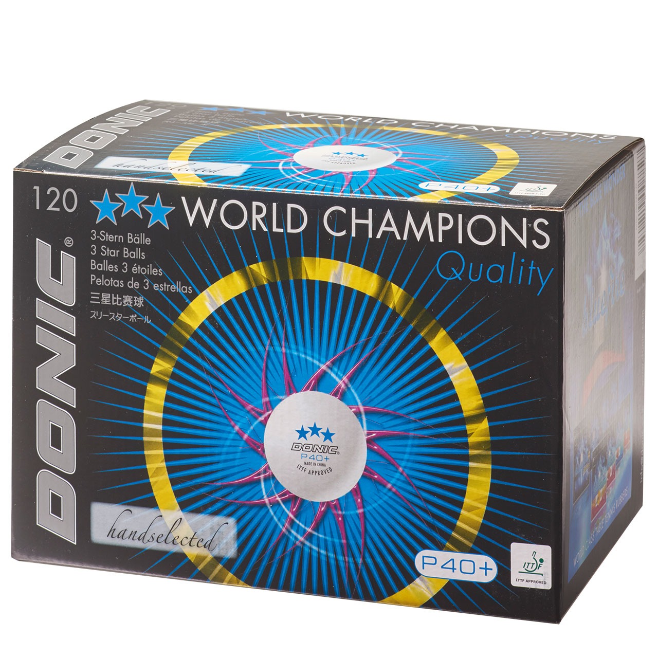 توپ پینگ پنگ سه ستاره دونیک P40 بسته 120 تایی