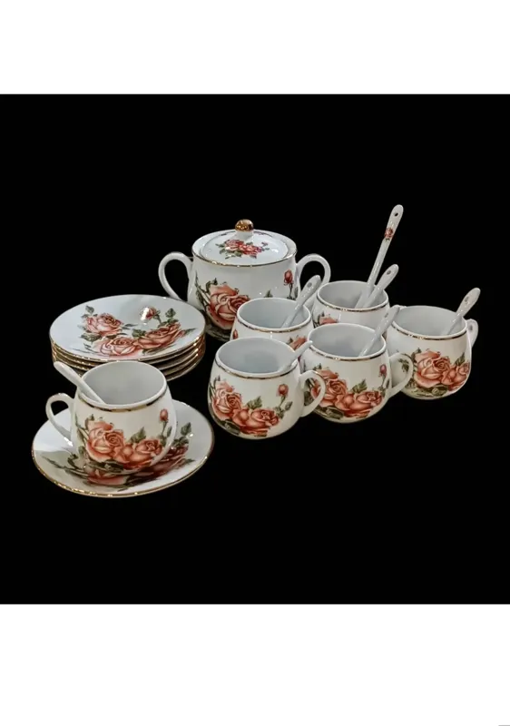 ست 21پارچه قهوه خوری بسیار بسیار زیبا و ظریف