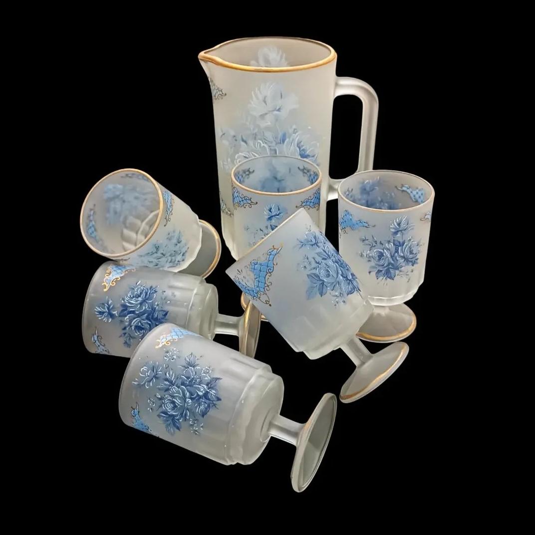 ارسال رایگان ست پارچ و گیلاس قدیمی اصل ایتالیا