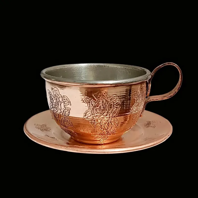 فنجان نعلبکی مسی نو