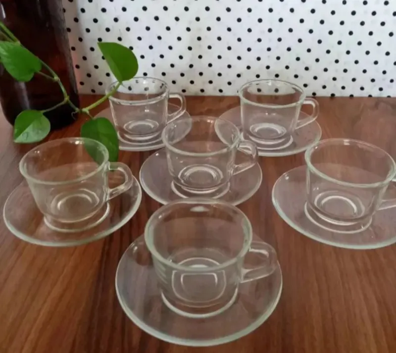 فنجان ونعلبکی پیرکس قدیمی فرانسه