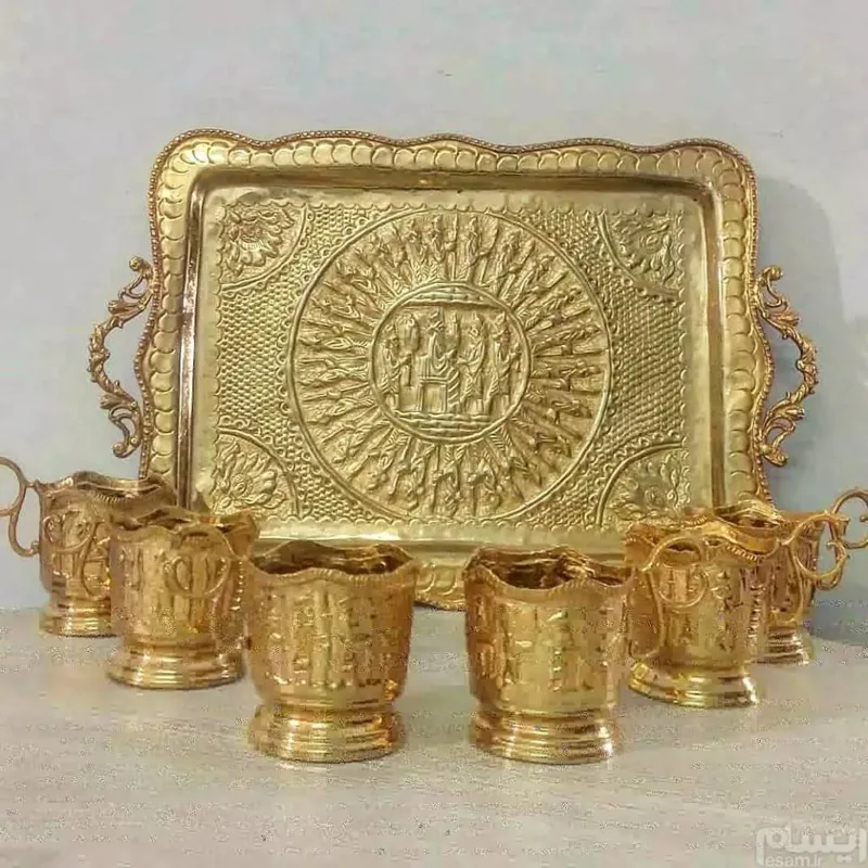 سرویس شربت خوری قدیمی برنجی