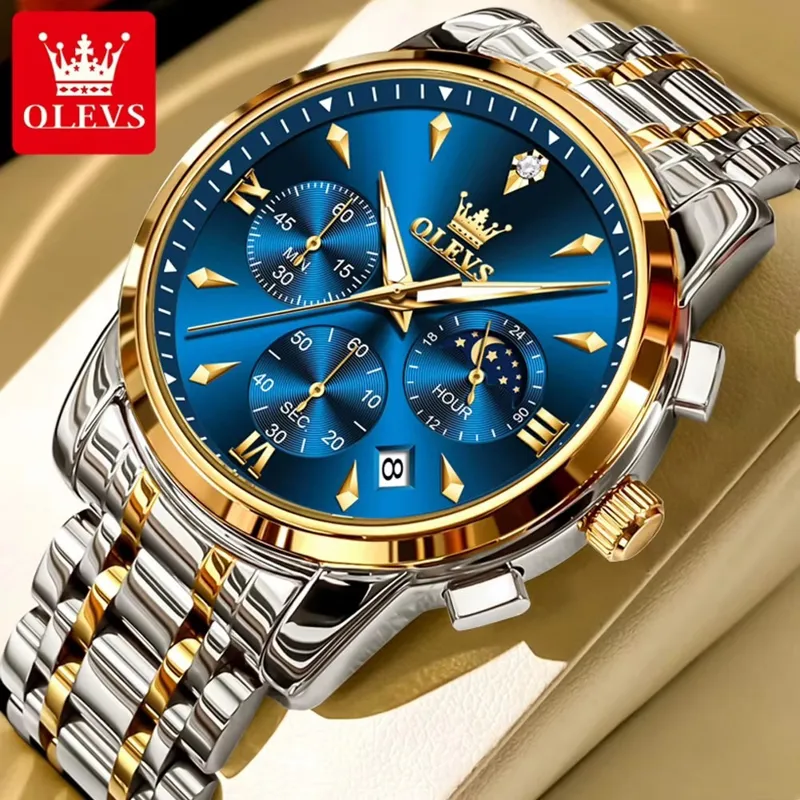 ساعت مچی مردانه اولوز سه موتوره فعال