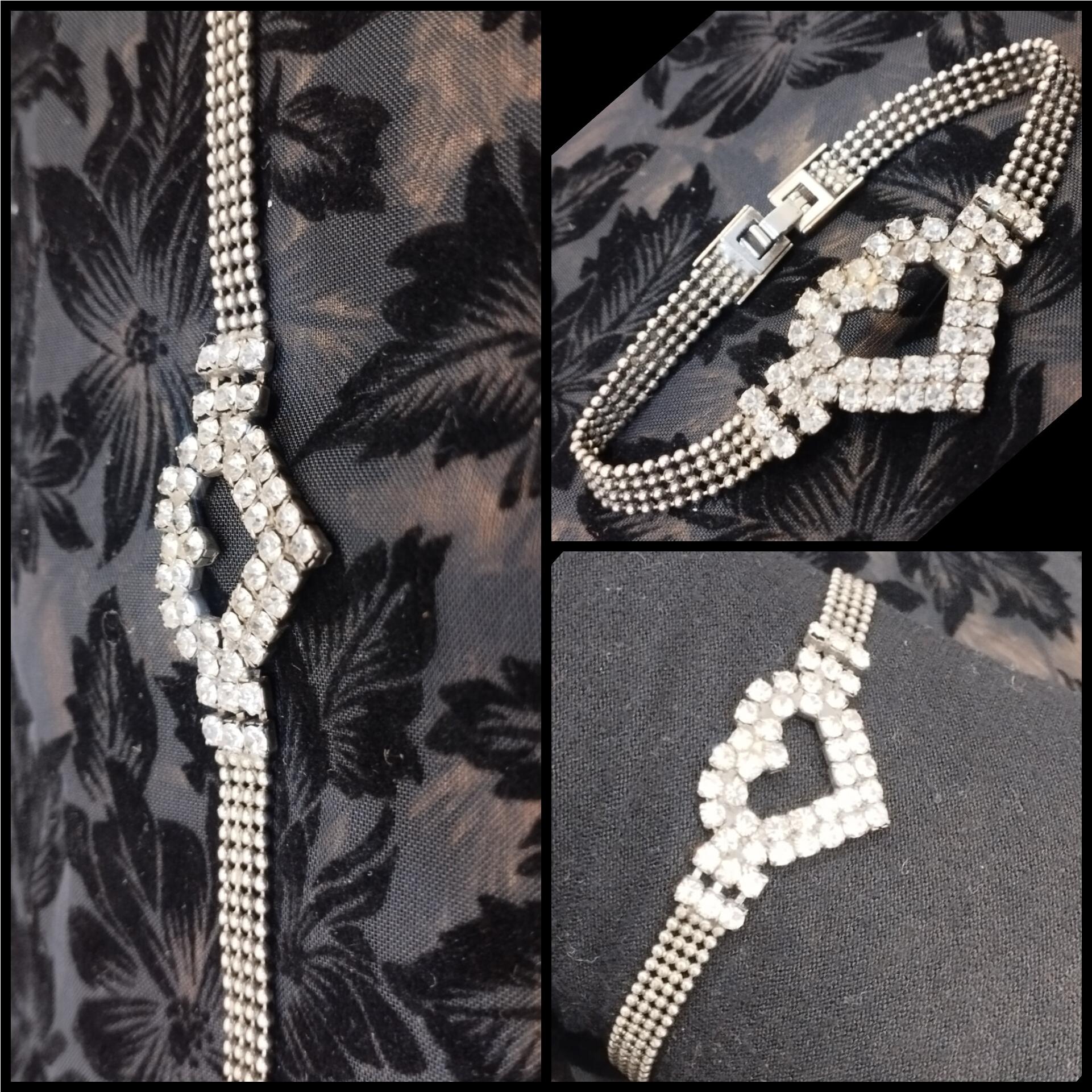 دستبند قلب جواهر نشان آنتیک خاص و چشم نواز