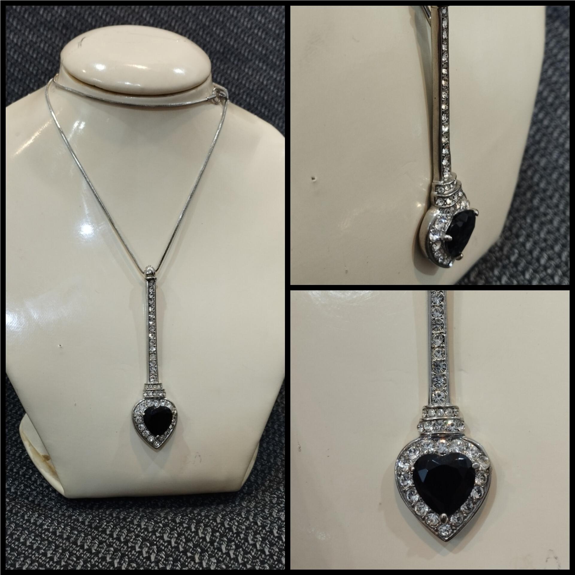 گردنبند سنگی طرح قلب جواهر نشان ویژه ولنتاین