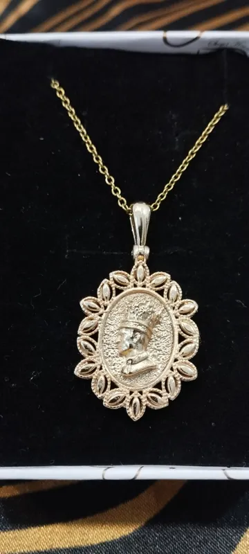 گردنبند شمایل محمدرضاشاه پهلوی طلایی