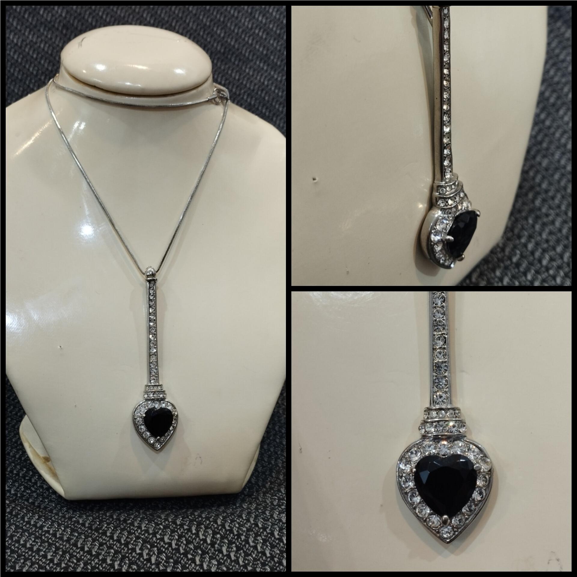 گردنبند کلید قلب جواهر نشان به همراه دستبند هدیه