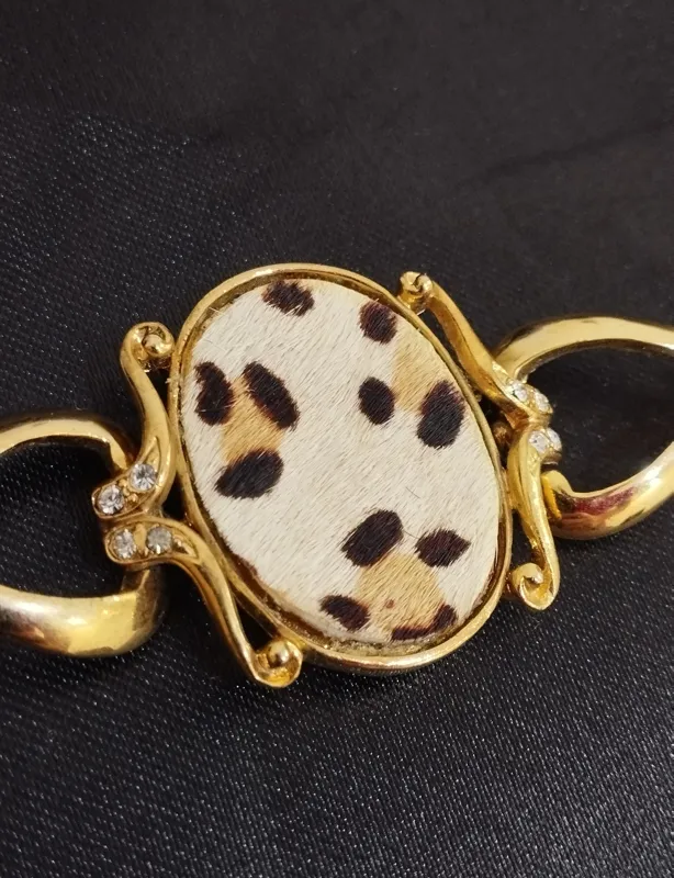 دستبند زنانه طلایی اعلا طرح فرانسوی