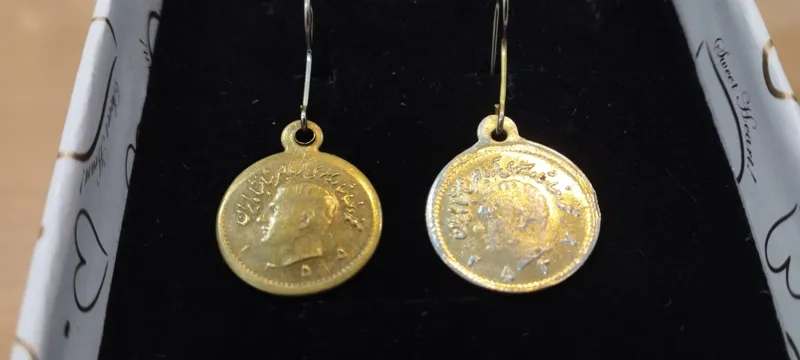 گوشواره زیبا و چشم نواز طرح ربع پهلوی