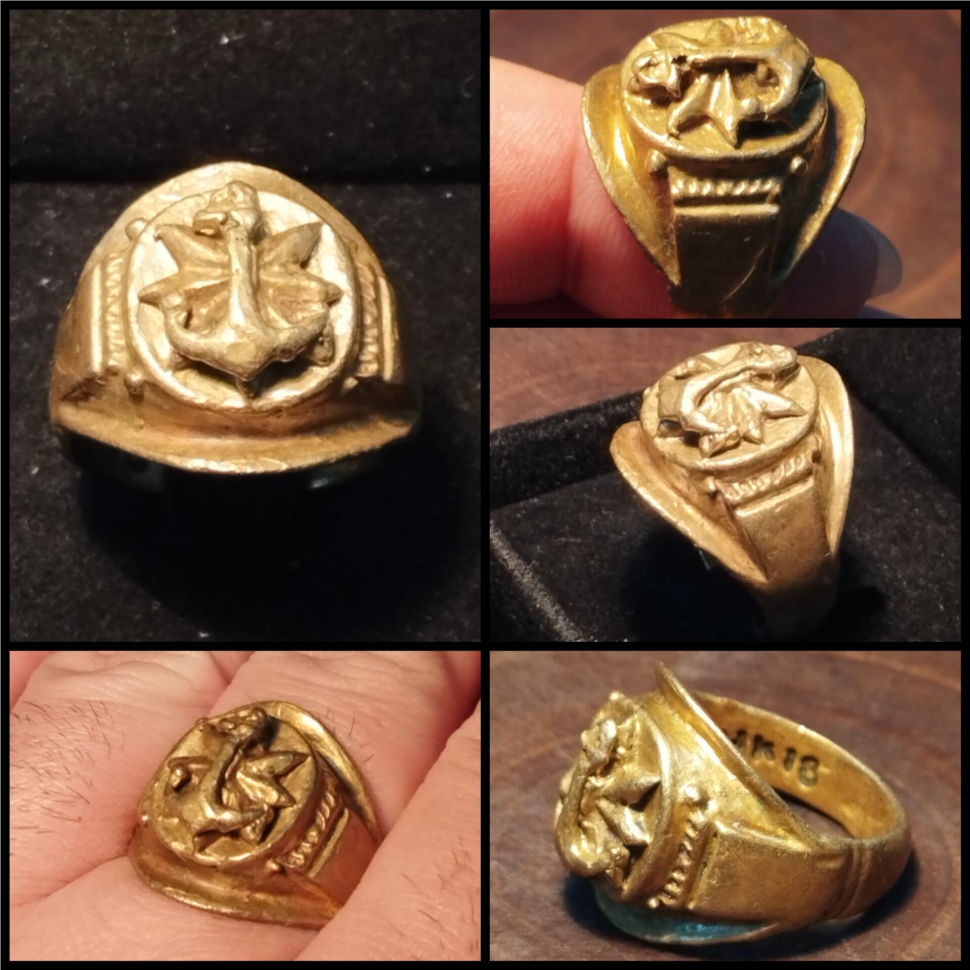 انگشتر کاپیتان دریانوردی لنگر نشان اروپایی خاص