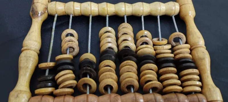 چرتکه کوچک چوبی