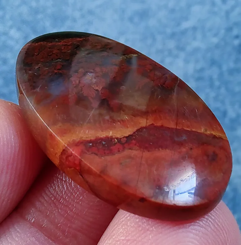 نگین جاسپر شجر منظره پاییزه