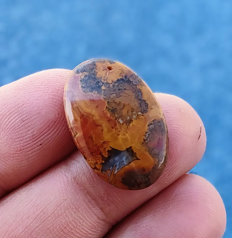 نگین جاسپر منظره پاییزی