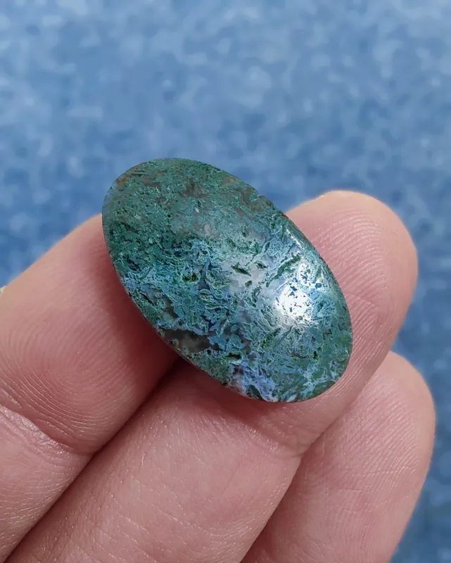 نگین جاسپر عقیق سبز متخلخل