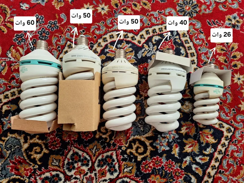لامپ کم مصرف 60 50 40 26 وات (نو)