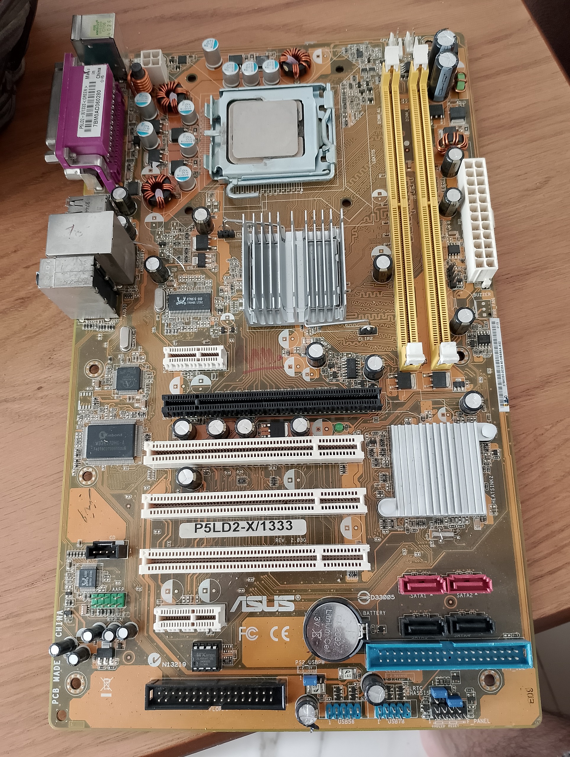 مادربرد ایسوس به همراه cpu و رم