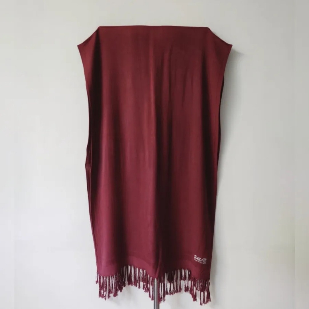 شال ریشه دار زرشکی