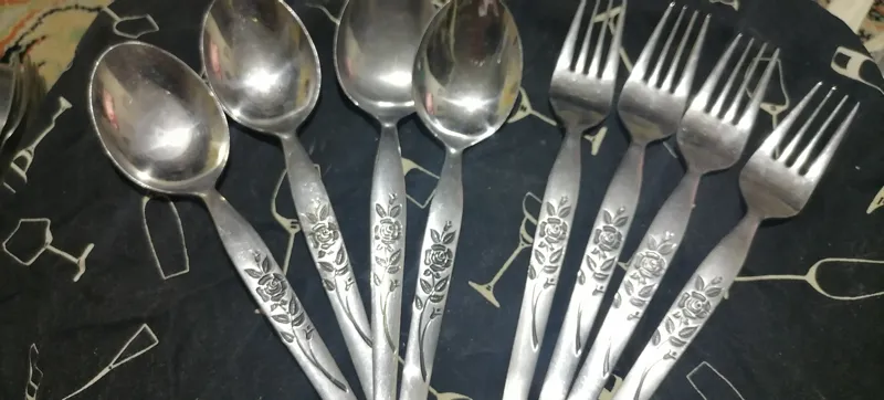 قاشق قدیمی گل رز