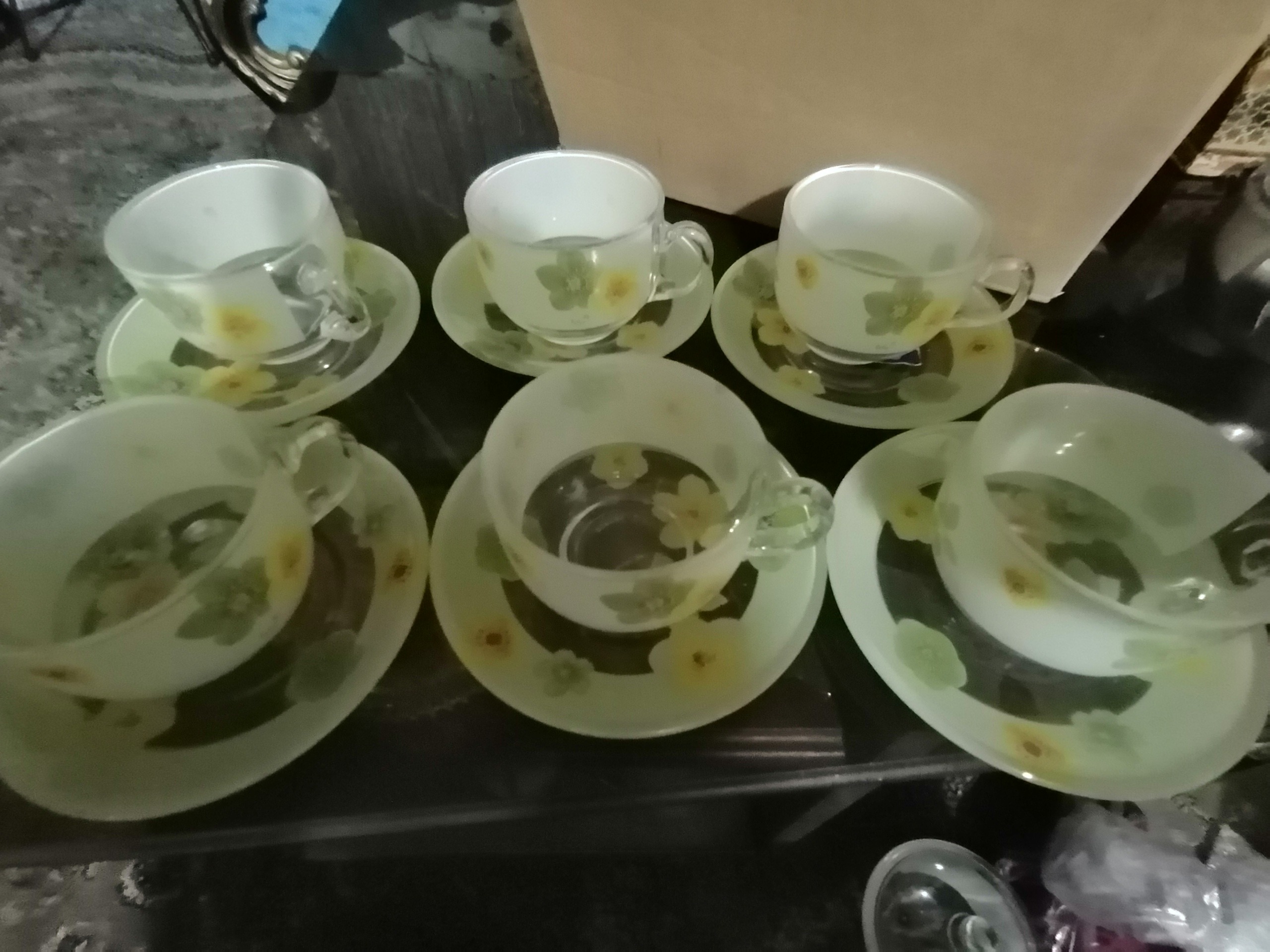 یک دست فنجان ونلبکی ارکوپال فرانسه