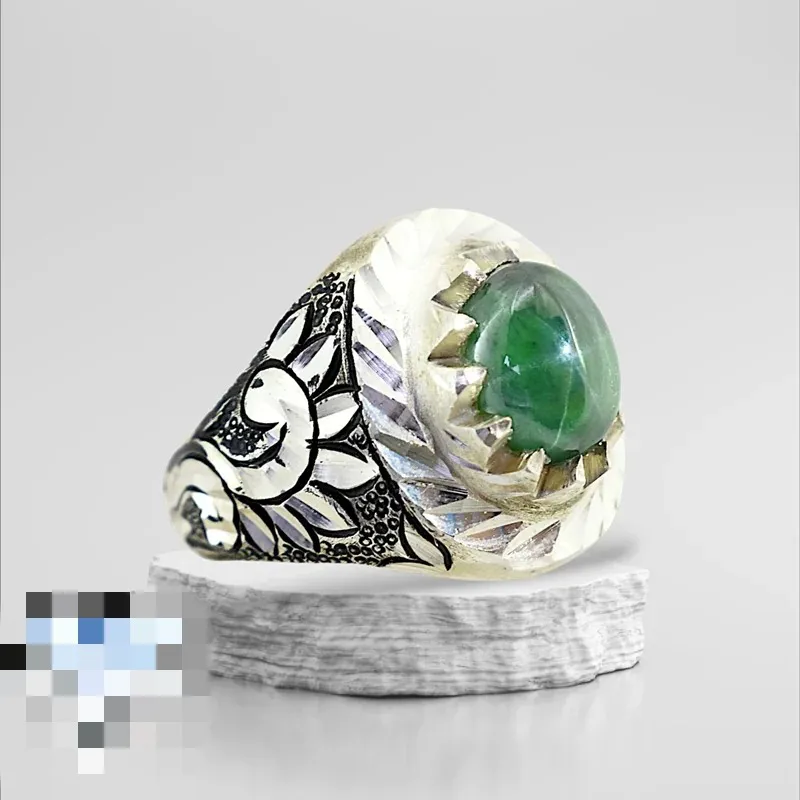 انگشترمردانه نقره دستساز یاقوت استار