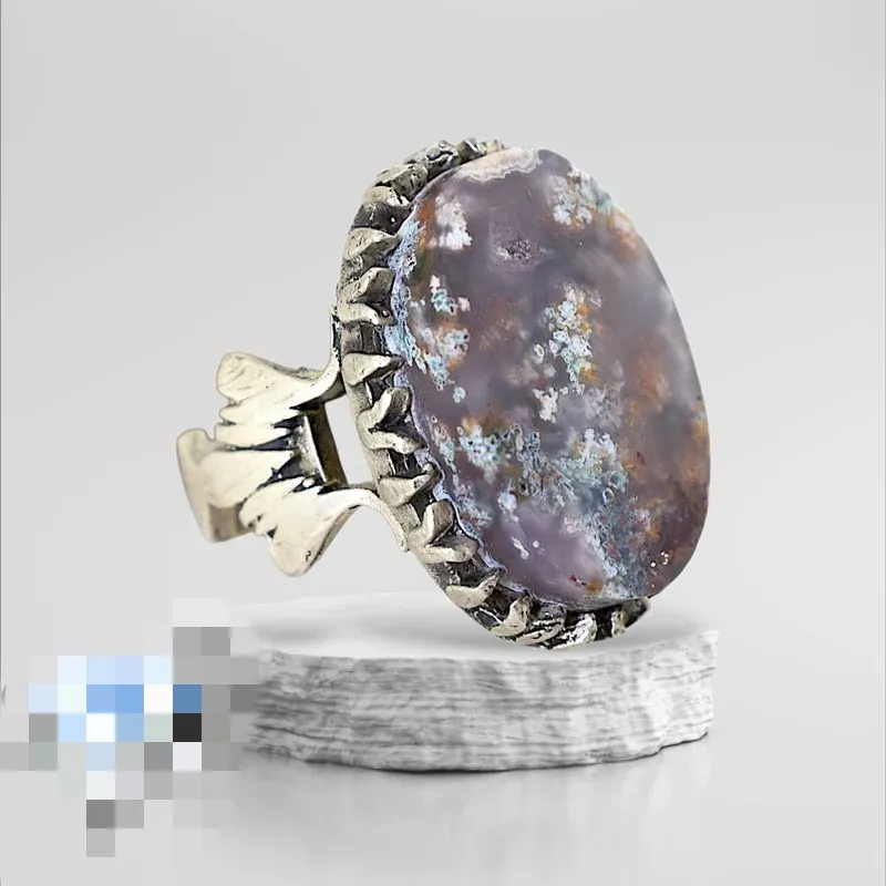 انگشترمردانه شجر هفت رنگ معدنی سه قلعه