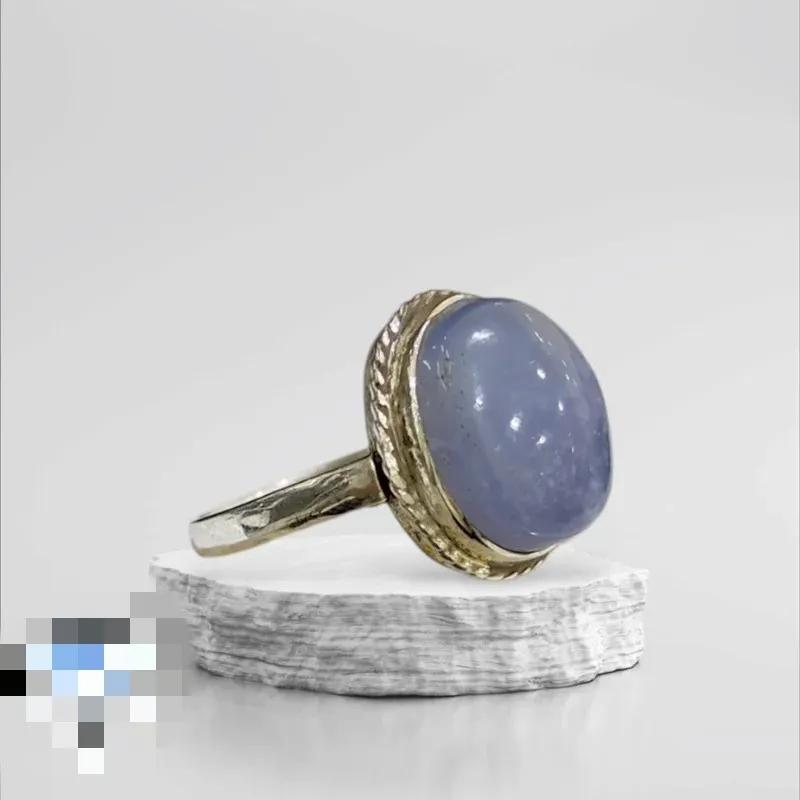 انگشترنقره عقیق کبود یمنی