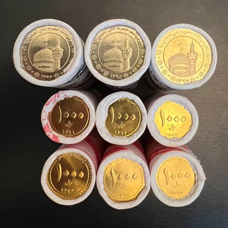 رول سکه های شاهچراغ و بارگاه امام رضا سال ضرب کامل