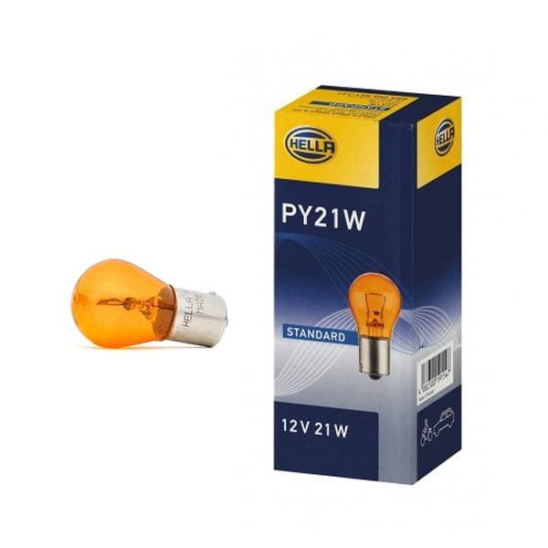 2 عدد لامپ هلا PY21W 12V 21W خار نزدیک نارنجی