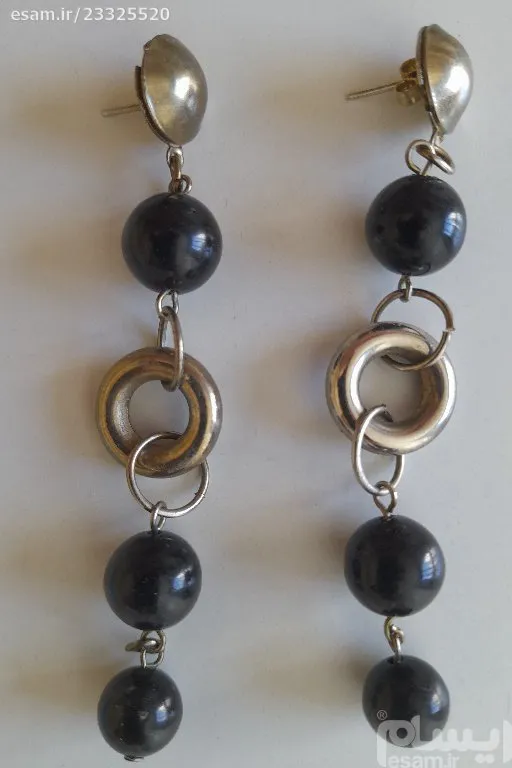 گوشواره توپی مشکی