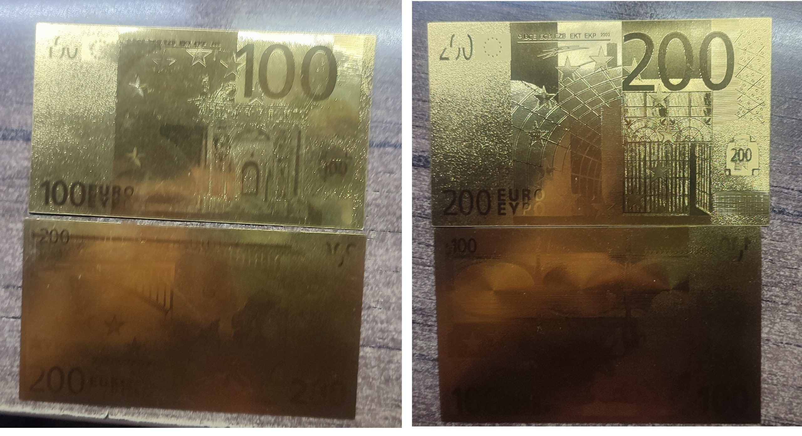 هفت اسکناس فانتزی طلایی یورو