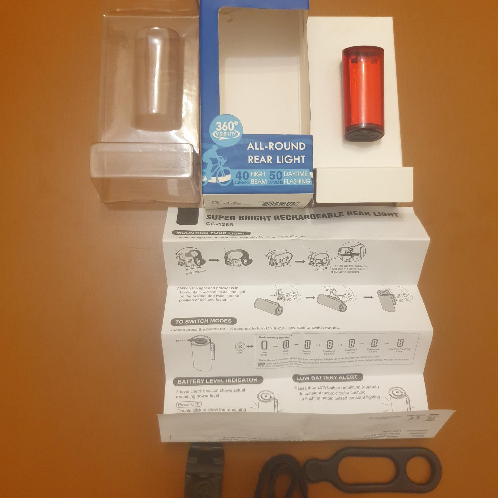 چراغ خطر دوچرخه کروشال crucial تایوان