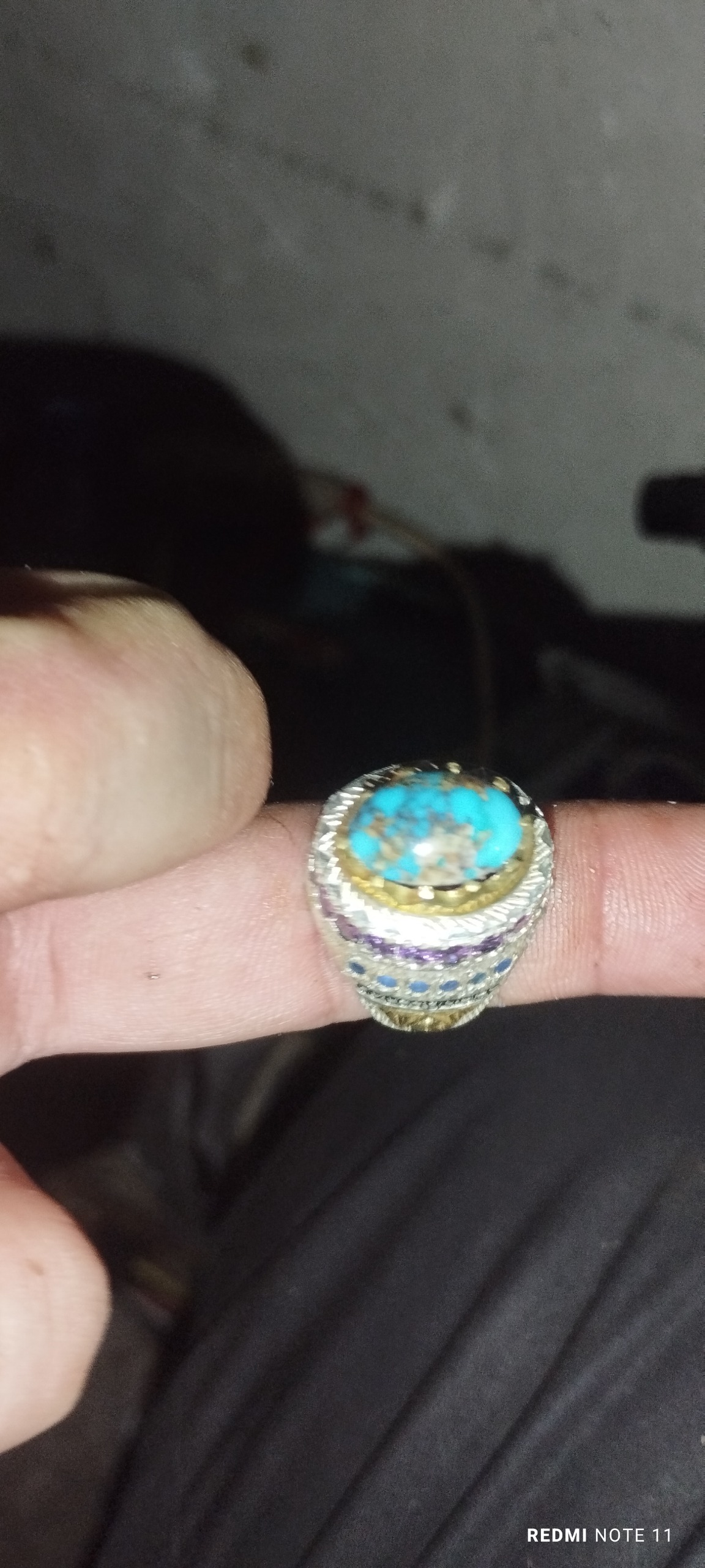 انگشتر فیروزه نقره دست ساز