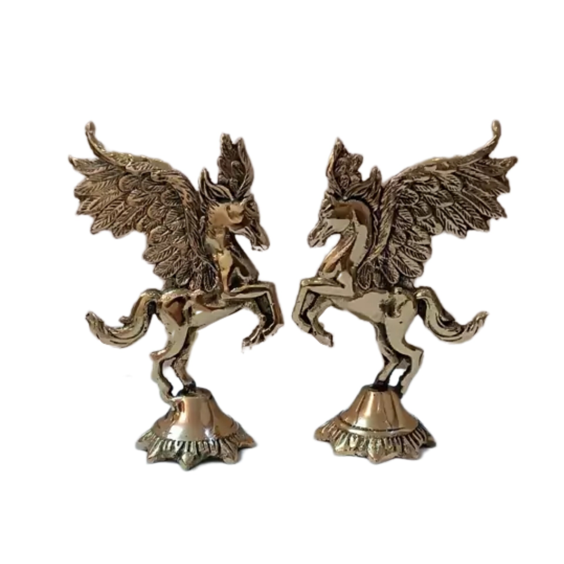 مجسمه برنزی اسب بالدار جفتی