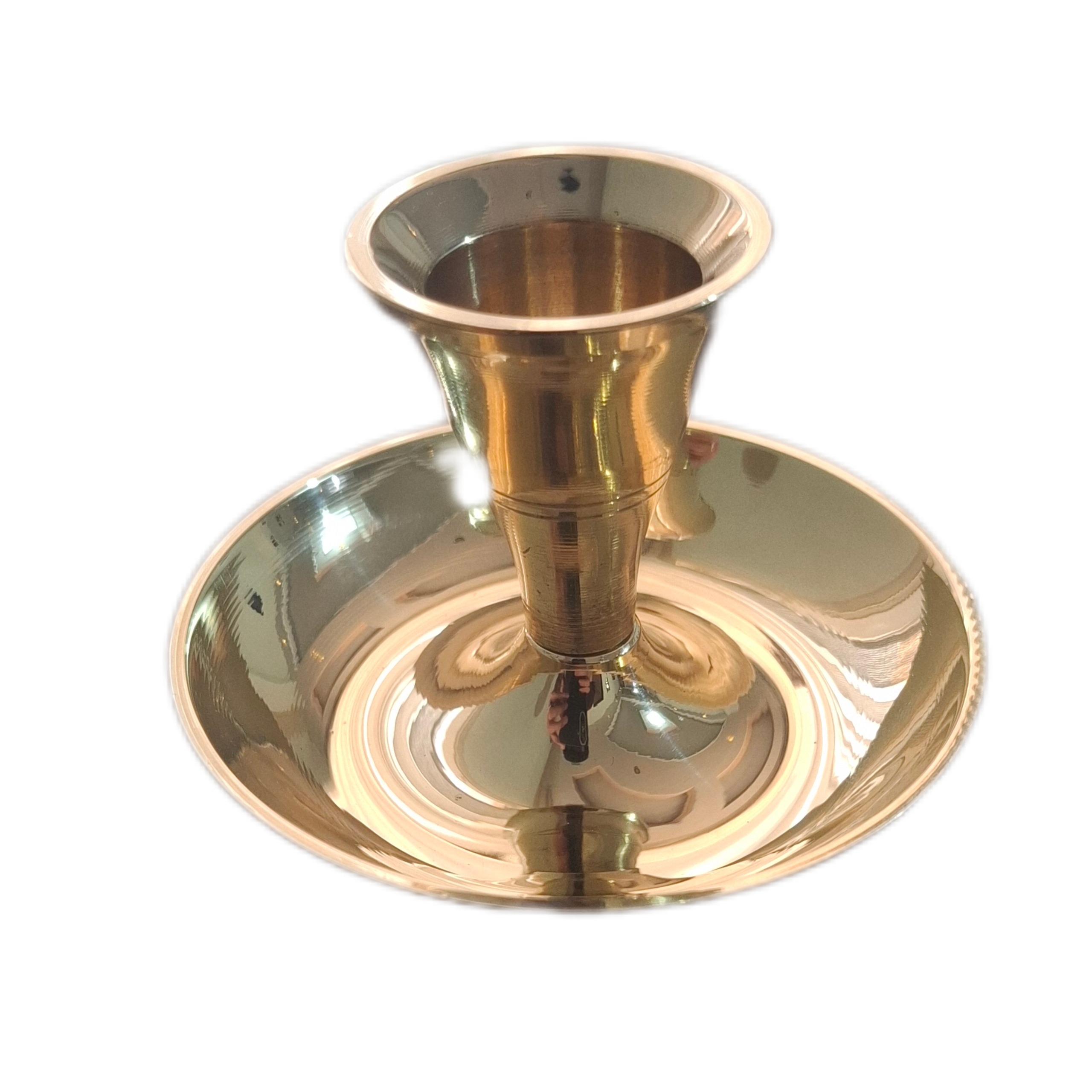 جاشمعی برنجی آینه ای هندی