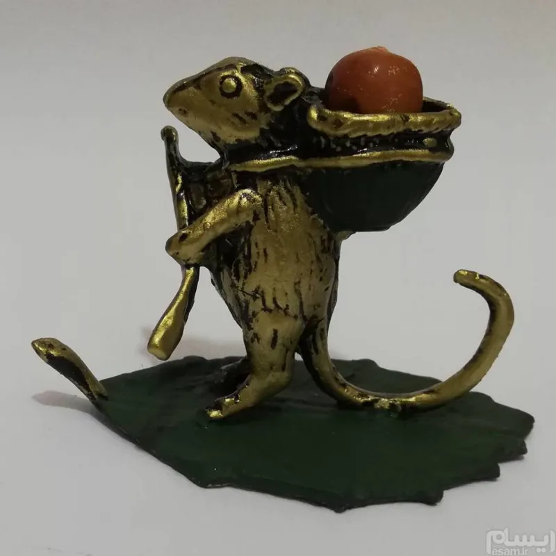 مجسمه فلزی موش پاروزن