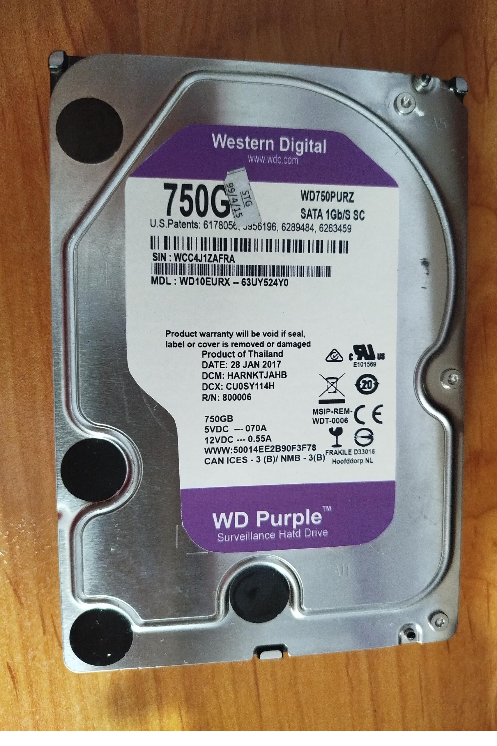 هارد وسترن دیجیتال بنفش 750 گیگ