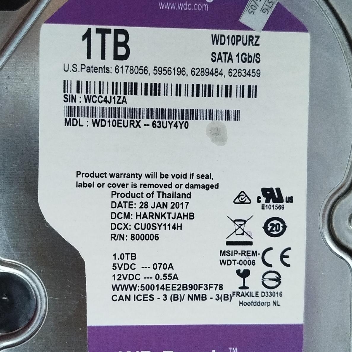 هارد وسترن بنفش 1 ترابایت