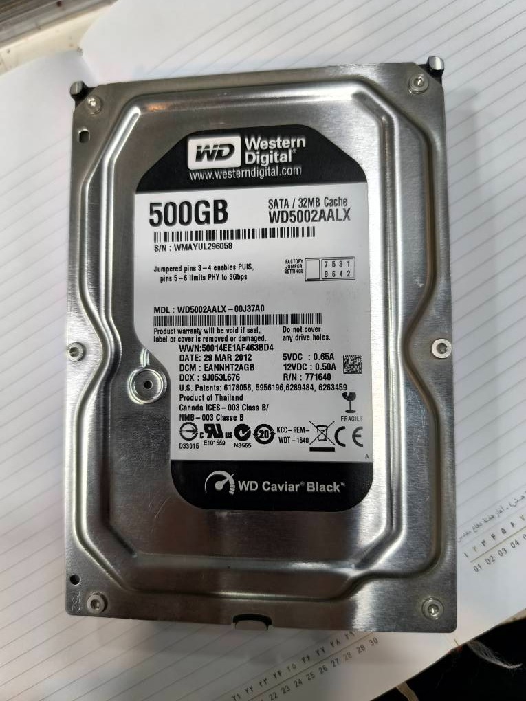 هارد 500G وسترن دیجیتال Black